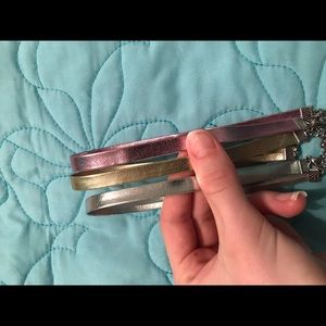 Forever 21 metallic chokers